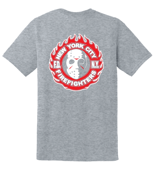 Heathered Grey Goalie Mask Tri Blend T-shirtYM