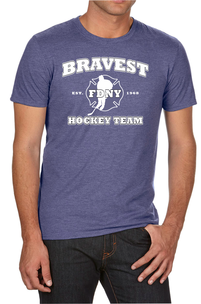 Bravest Team Blue Shirt With White Logo