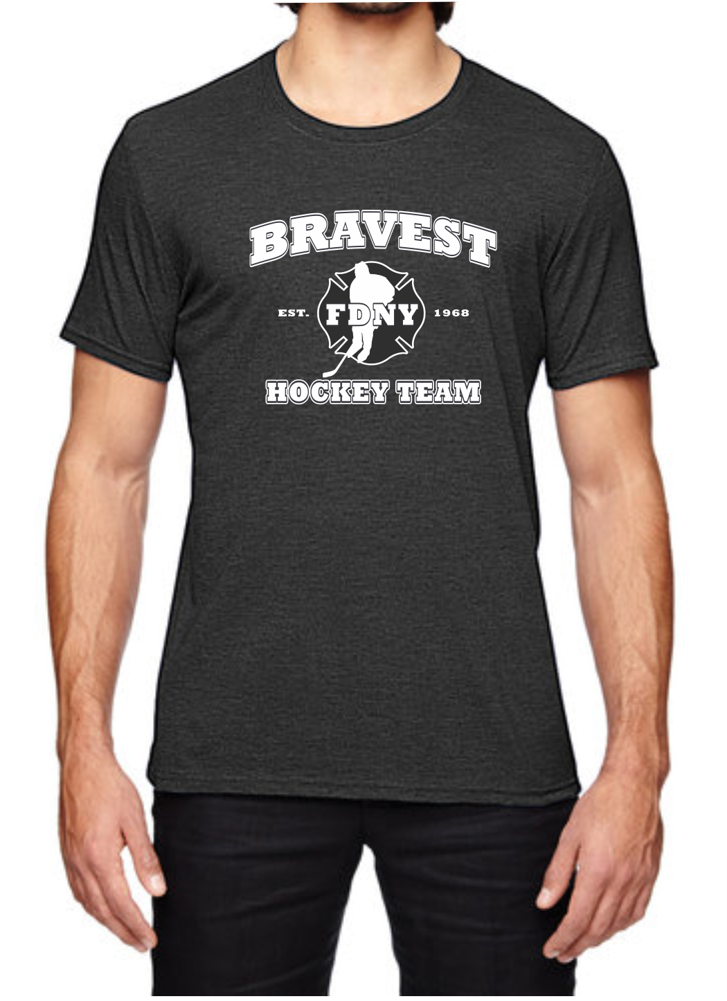 Bravest Team Gray Shirt With White Logo