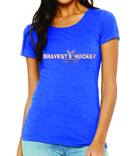 Ladies - Blue Hockey Jason Mask T-Shirt 