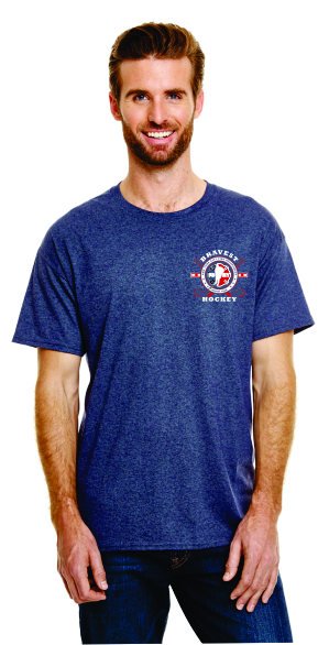 Hockey Stick Flag - Short Sleeve T-Shirt - Navy Blue